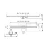 NEW TRENDY Odpływ VISIO SLIM ruszt szczotkowany 90cm OL-0089